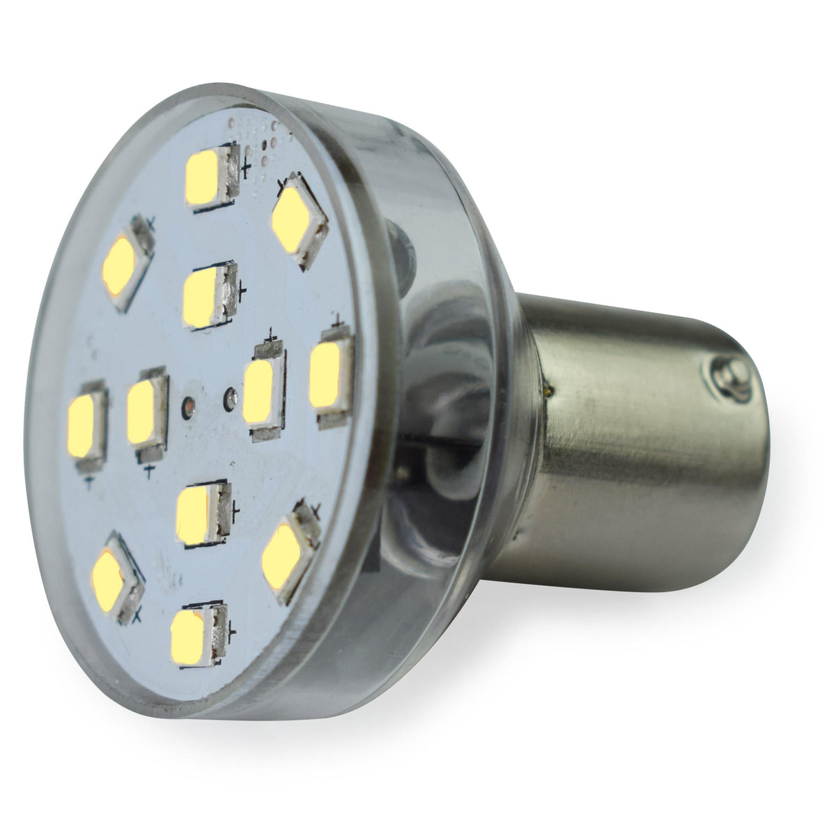 Leisure LED 12V RV Interior LED 1156 Bulb Light Replacement Cool White for Ceiling Dome Light 250 Lumen 1.43 Inch (Metal)