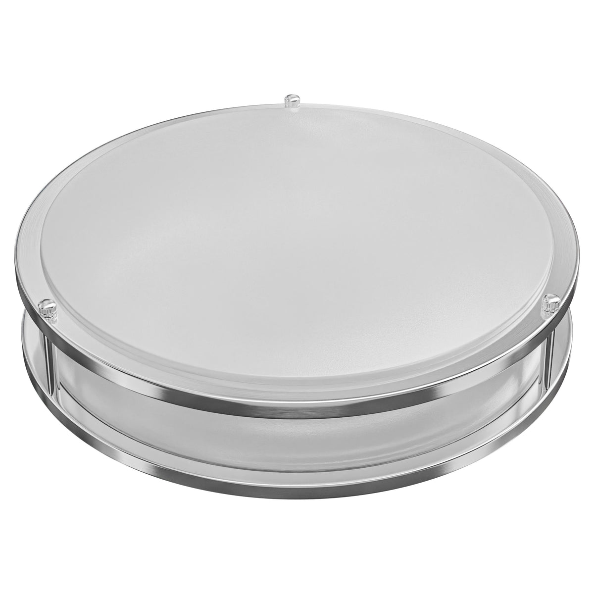 Leisure LED 12V RV Interior LED Surface Mount Ceiling Light Multi-Color with Frosted Lens 10 Inch (Brushed Nickle)