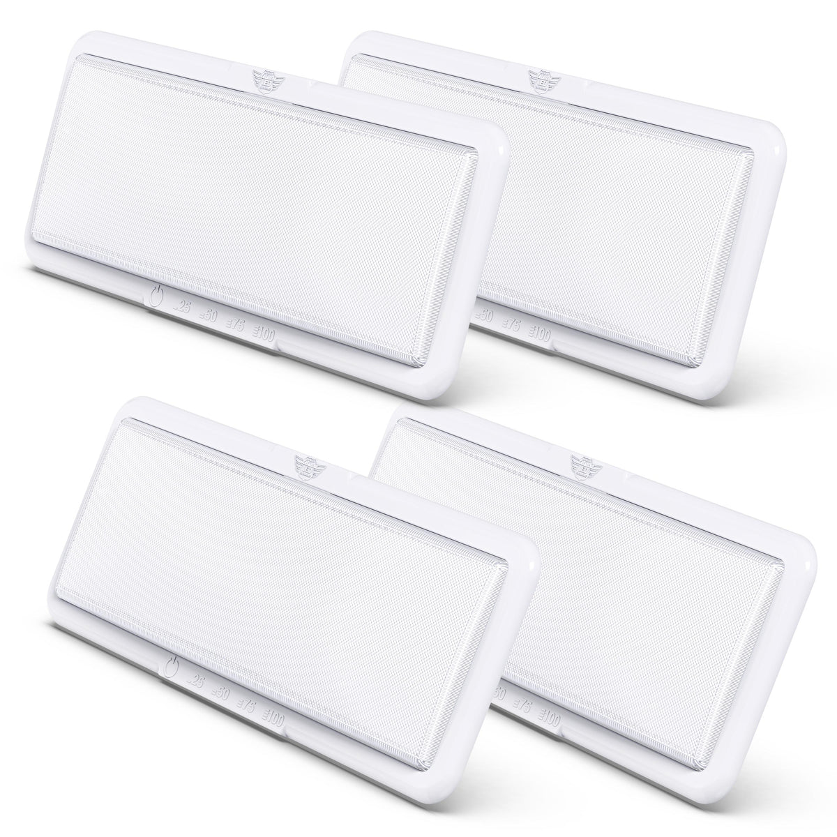 Leisure LED 12V RV Interior LED Ceiling Light Rectangle Natural White Touch Dimmer Switch 950 Lumen 14 Inch (White)