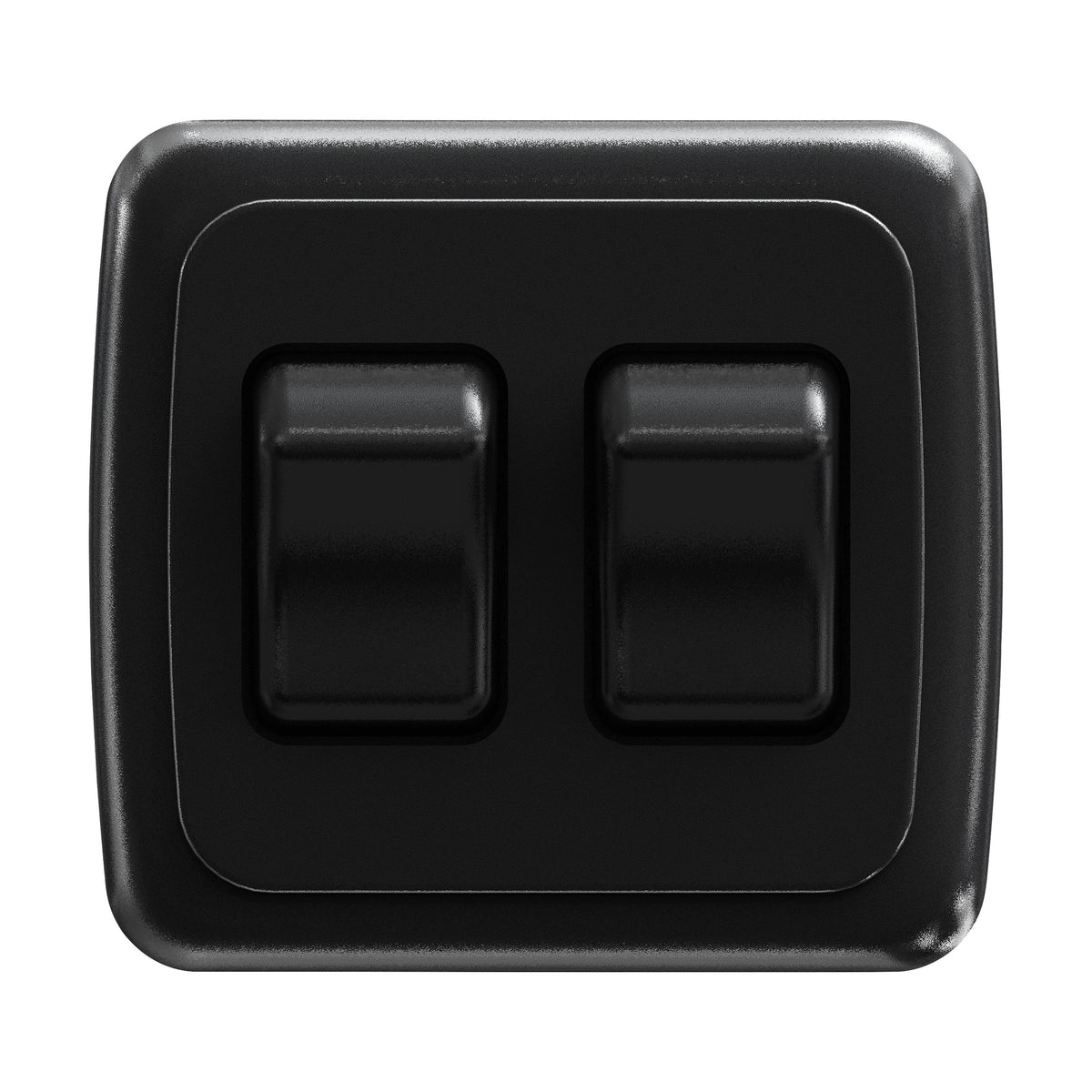 Leisure LED 12V RV Contemporary Double SPST On Off Switch with Bezel 3.04 Inch x 2.83 Inch x 1.22 Inch (White)