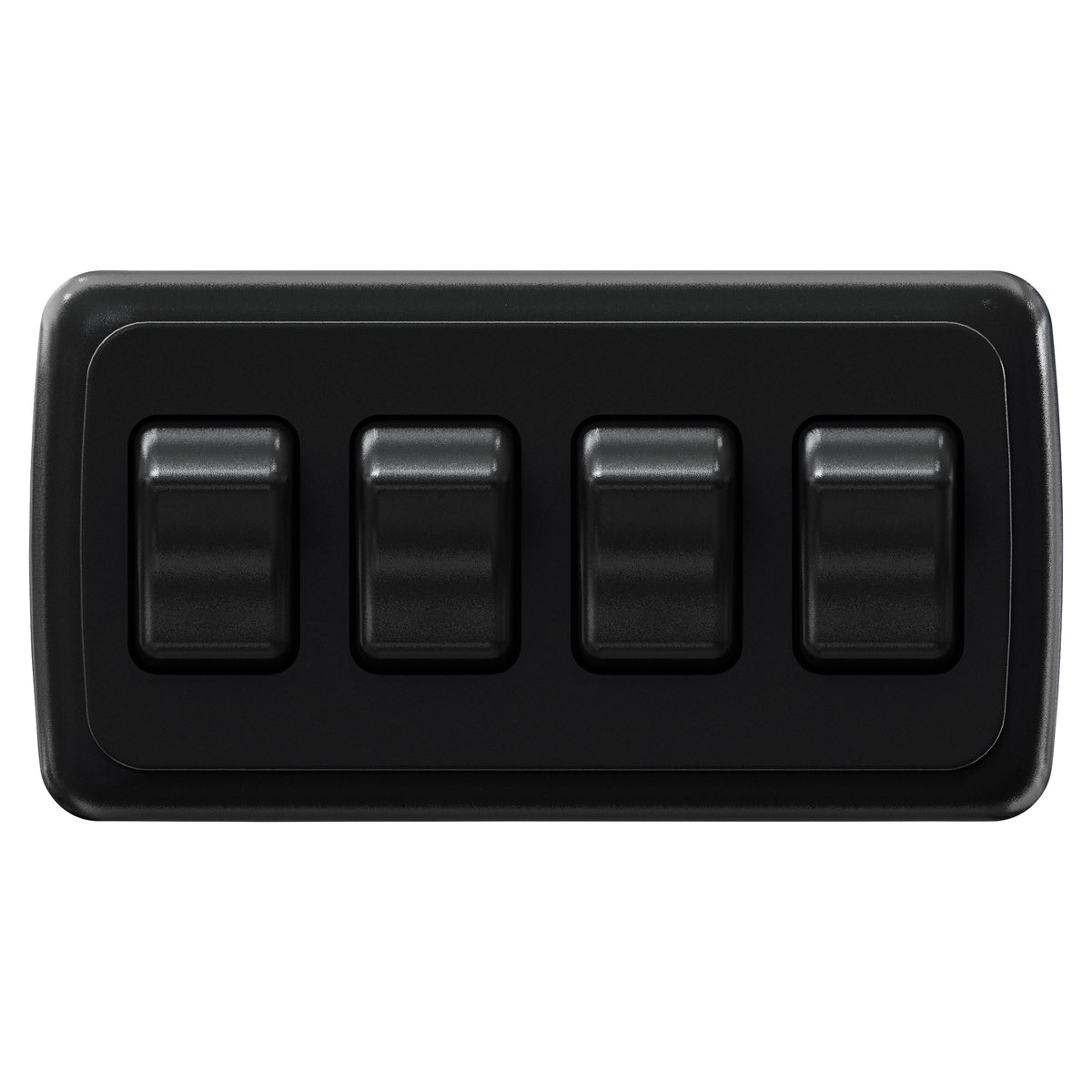 Leisure LED 12V RV Contemporary Quadruple SPST On Off Switch with Bezel 5.32 Inch x 2.83 Inch x 1.22 Inch (White)