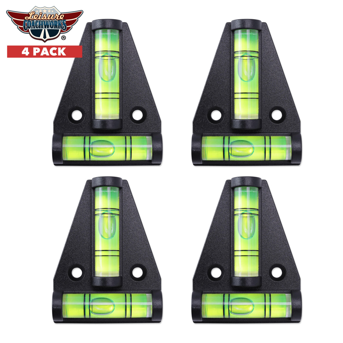Leisure Coachworks RV Bubble Level Multipurpose 2 Way T Level 1.63 Inch x 2.25 Inch x 0.5 Inch (Black)