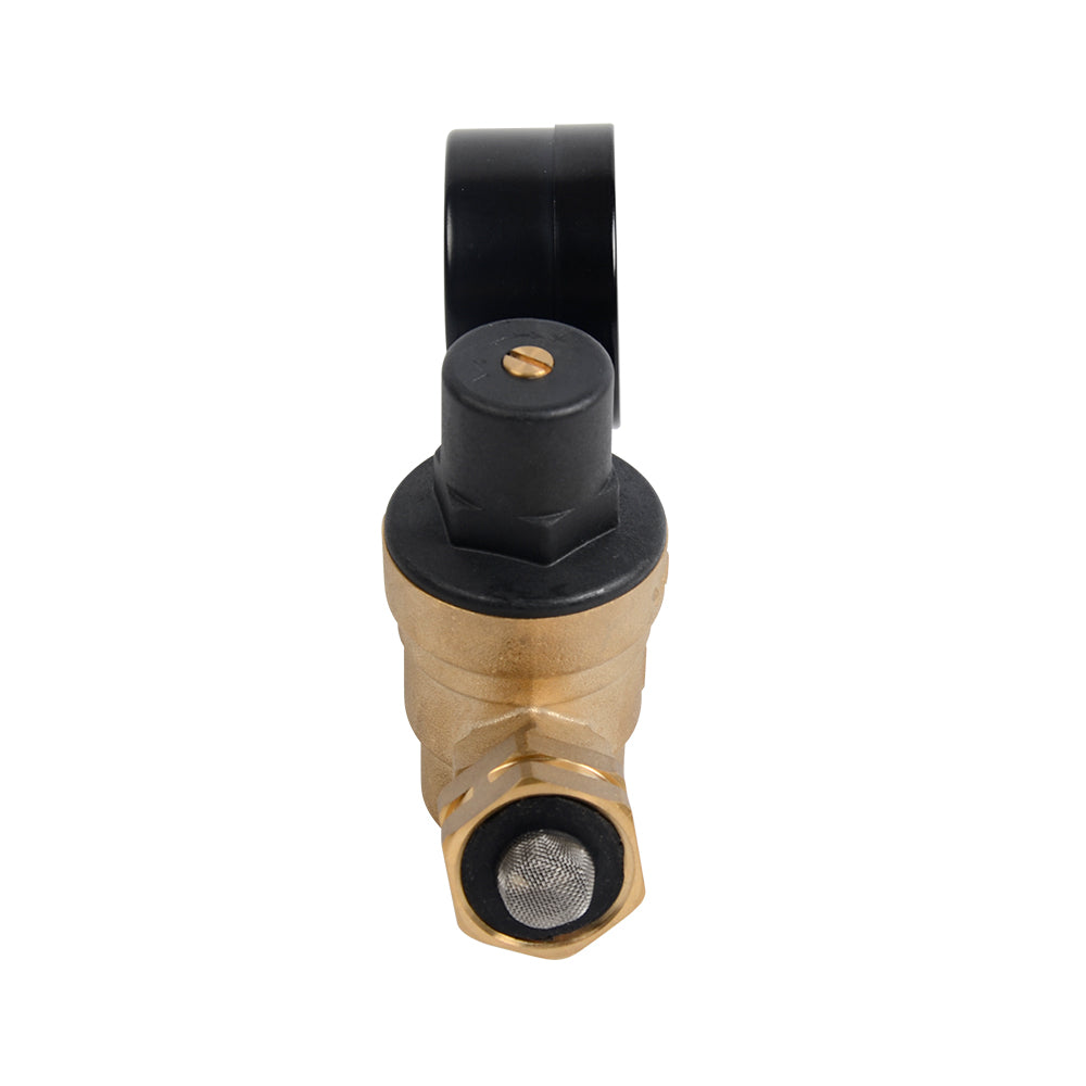 Leisure Coachworks RV Water Pressure Regulator Gauge Adjustable 4 Inch (Brass)