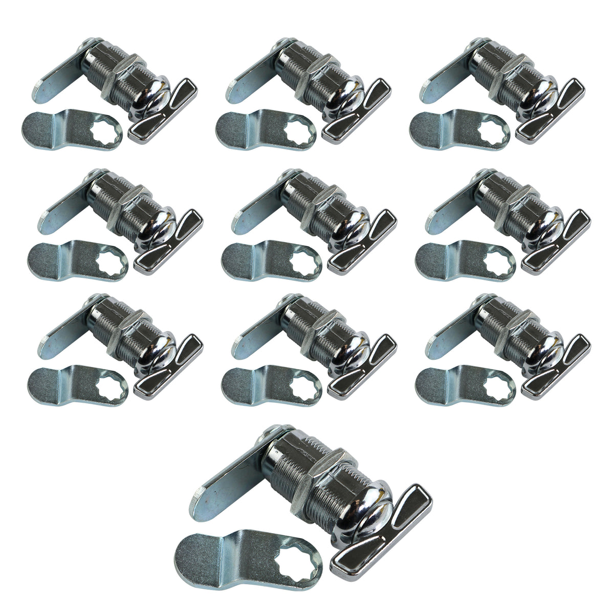 Leisure Locks RV Cam Latch with Thumb Turn Lock for Compartment Doors 1.13 Inch (Metal)