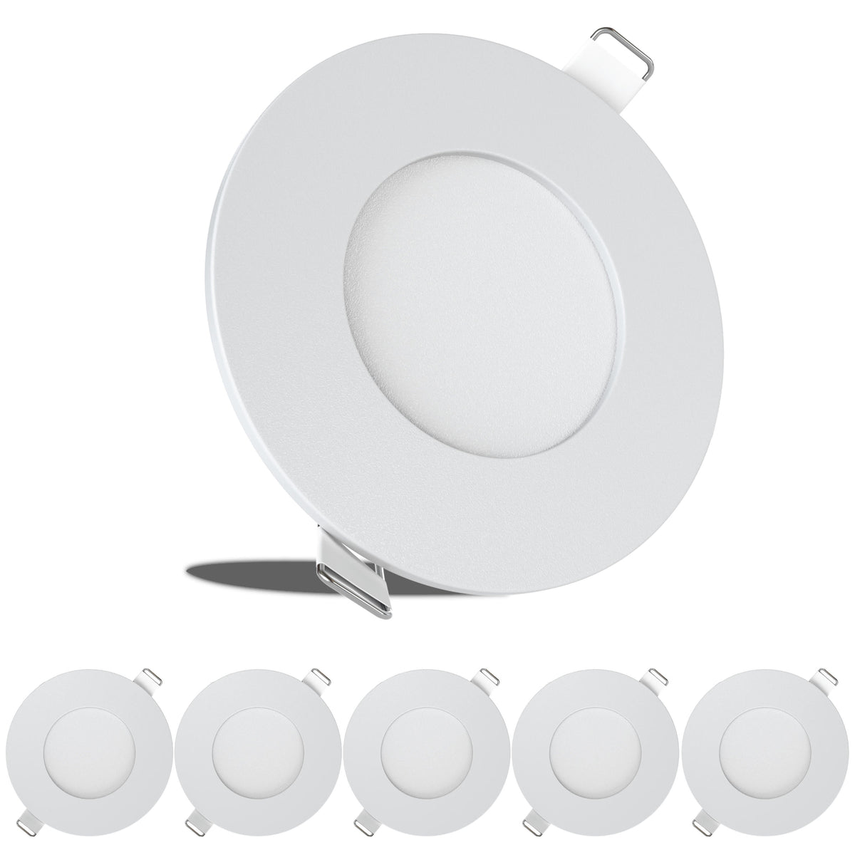 Leisure LED 12V RV Interior LED Recessed Light Cool White with Frosted Lens Aluminum Housing 3.375 Inch (White)