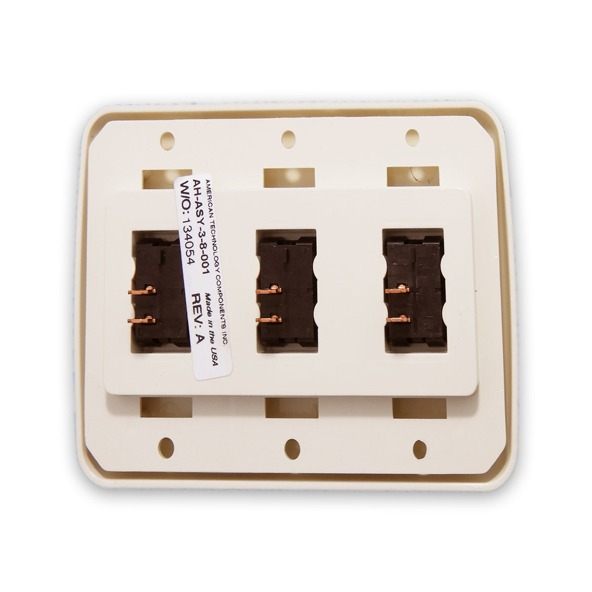 Leisure Coachworks 12V RV Contemporary Triple SPST On Off Switch with Bezel 4.18 Inch x 2.83 Inch x 1.22 Inch (Almond)