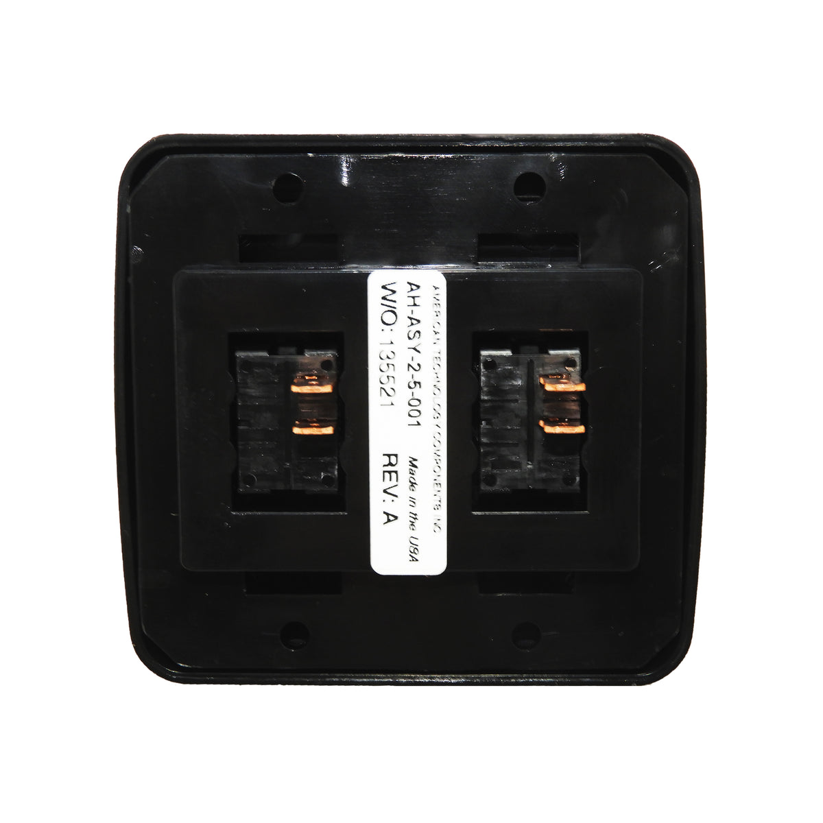 Leisure Coachworks 12V RV Contemporary Double SPST On Off Switch with Bezel 3.04 Inch x 2.83 Inch x 1.22 Inch (Black)