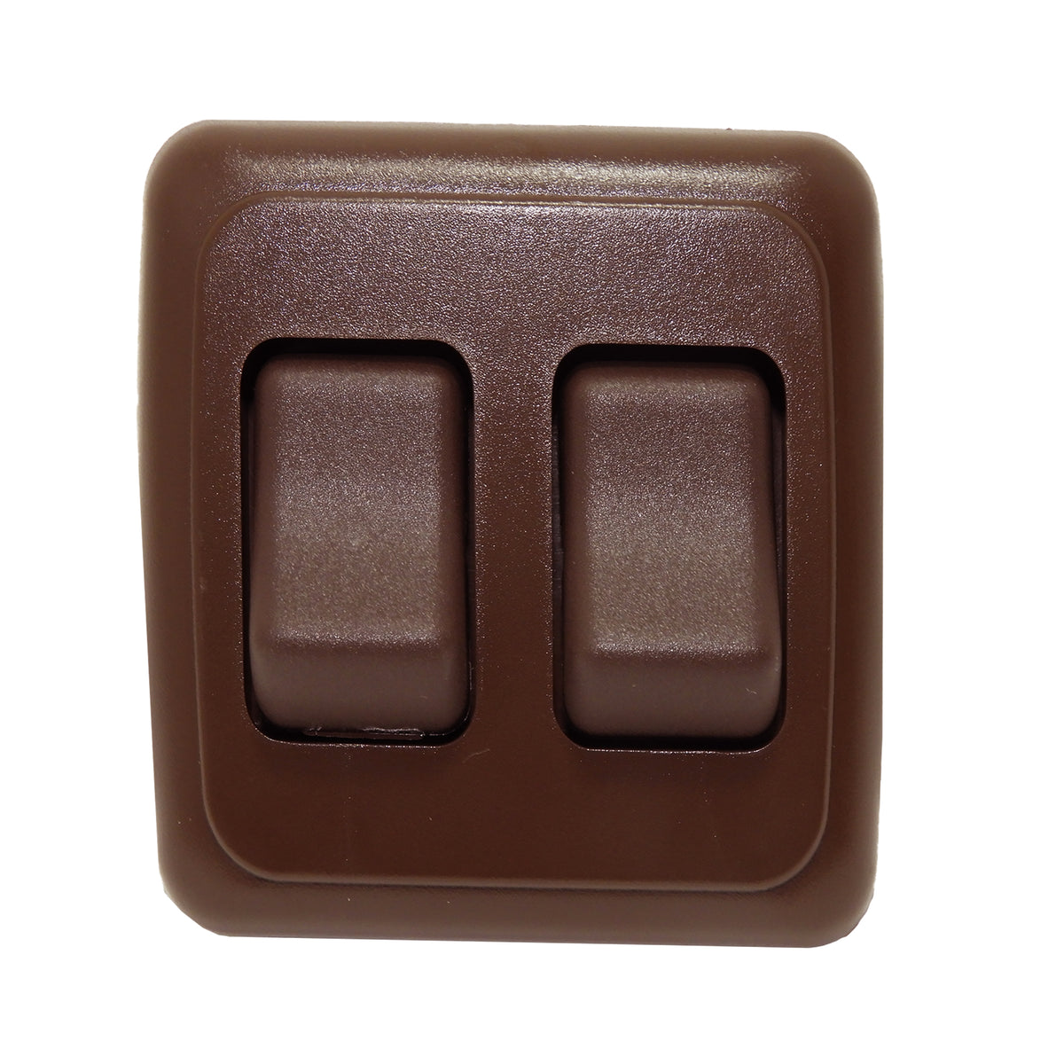 Leisure Coachworks 12V RV Contemporary Double SPST On Off Switch with Bezel 3.04 Inch x 2.83 Inch x 1.22 Inch (Brown)