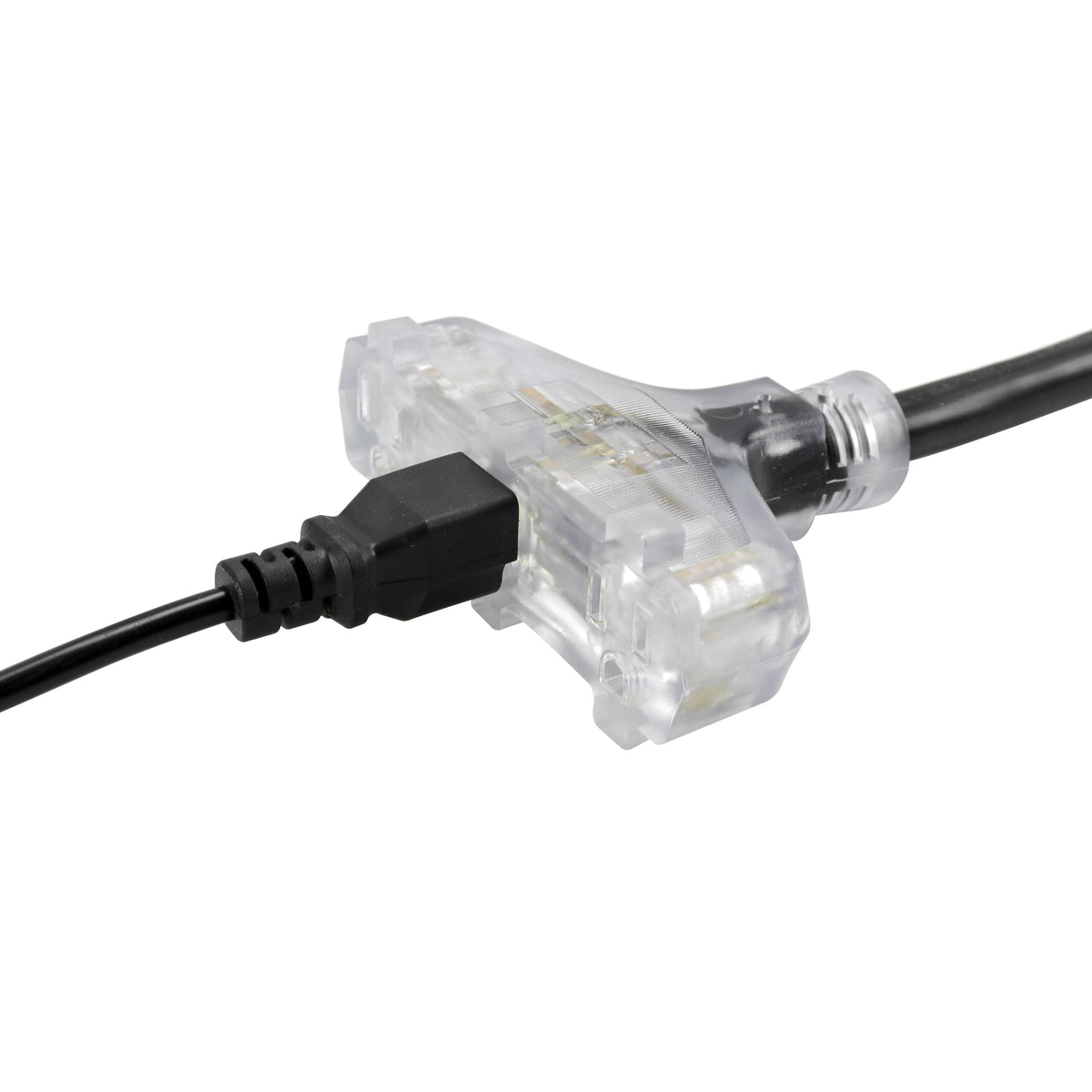 Leisure Cords 30AMP RV Dogbone Adapter Cord Generator Tri-Outlet NEMA L5-30P to 5-15R 18 Inch (Green)