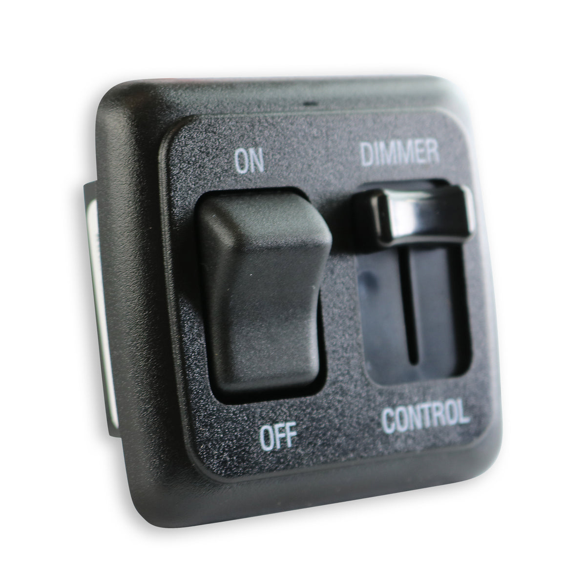 Leisure Coachworks 12V RV Contemporary Double On Off Toggle with Side Dimmer Switch 3.02 Inch x 2.83 Inch x 1.5 Inch (Black)