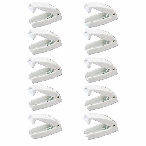 Leisure Coachworks 10 Pack White - Baggage Door Catch - Clip - Holder - for RV, Trailer, Camper, Motor Home Baggage Doors 10-Pack, White