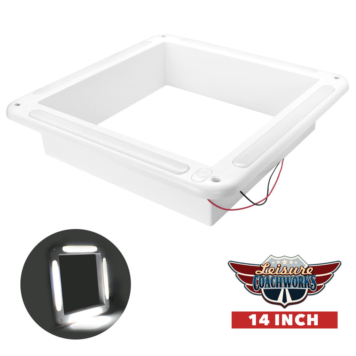 Leisure Coachworks RV Roof Vent Garnish With LED