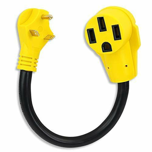 Leisure Cords 30 Amp Male to 50 Amp Female 18 Dogbone Adapter RV Electrical Converter Cord Cable