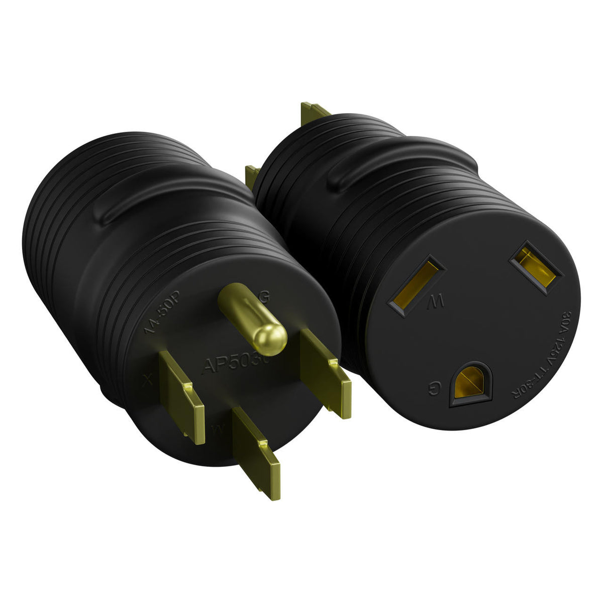 Leisure Cords 50 amp Male to 30 amp Female RV Camper Generator Plug Outdoor Electrical Power Converter