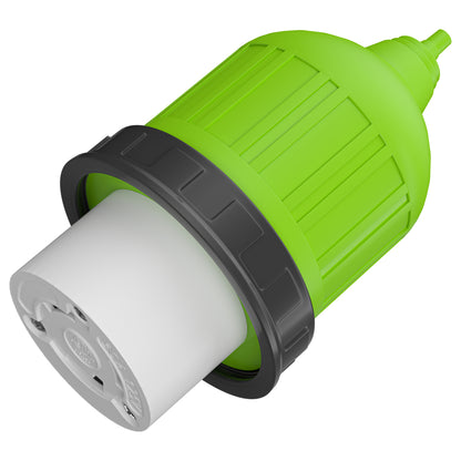 Leisure Cords 30AMP RV Power Inlet Plug Weatherproof Boot Kit NEMA L5-30P 3 Inch (White)