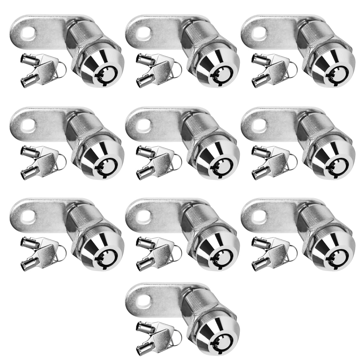 Leisure Locks RV Cam Latch with Keyed Tubular Lock for Compartment Doors 1.13 Inch (Metal)