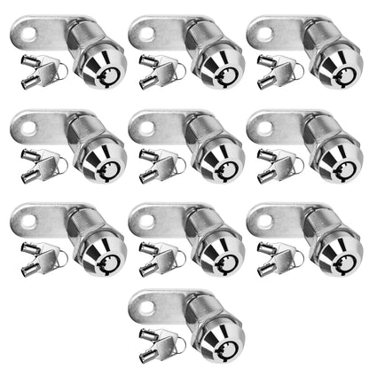 Leisure Locks RV Cam Latch with Keyed Tubular Lock for Compartment Doors 1.13 Inch (Metal)