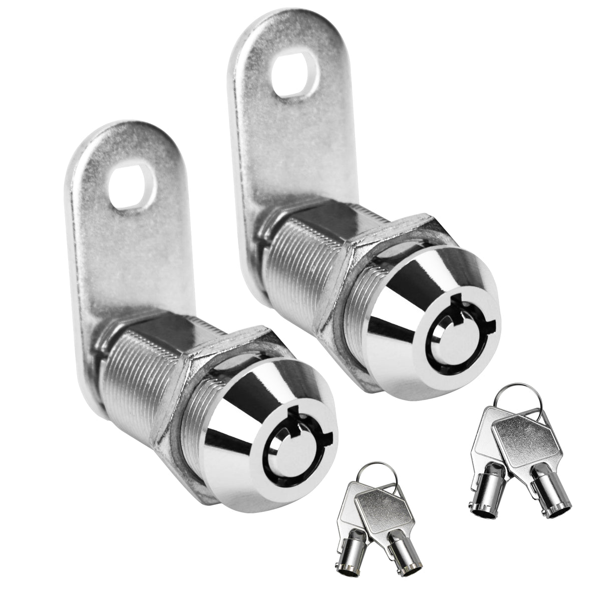 Leisure Locks RV Cam Latch with Keyed Tubular Lock for Compartment Doors 1.13 Inch (Metal)