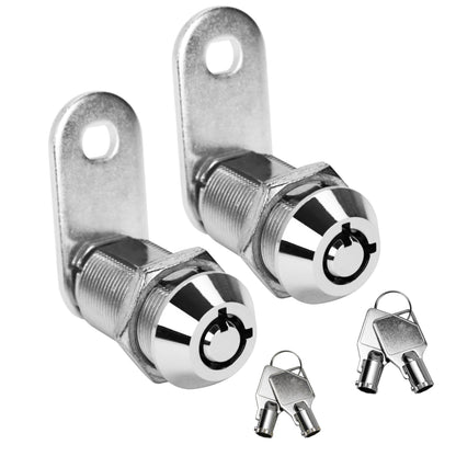 Leisure Locks RV Cam Latch with Keyed Tubular Lock for Compartment Doors 1.13 Inch (Metal)