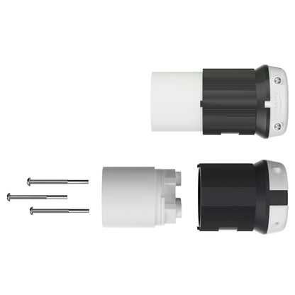 Leisure Cords 30AMP RV Replacement Plug Generator Weatherproof Boot Kit NEMA L5-30R 3 Inch (Black)