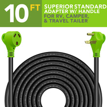 Leisure Cords 30AMP RV Extension Cord Standard 10 Foot (Green)