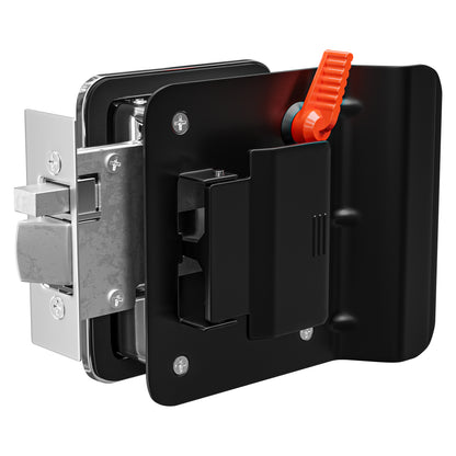 Leisure Locks RV Entry Door Lock with Paddle Deadbolt 2.5 Inch x 3.5 Inch (Chrome)
