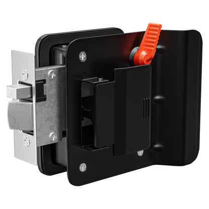 Leisure Locks RV Entry Door Lock with Paddle Deadbolt 2.5 Inch x 3.5 Inch (Black)