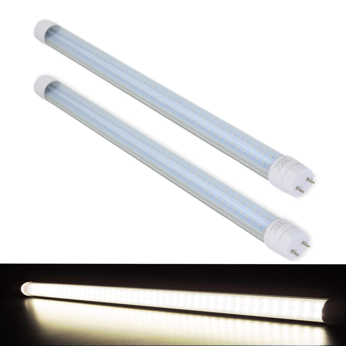 Leisure LED 12V RV Interior LED Tube Light T8 Cool White with Clear Lens 600 Lumen 18 Inch (White)