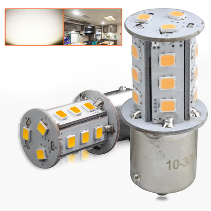 Leisure LED 12V RV Interior LED 1156 Bulb Light Replacement Cool White for Ceiling Dome Light 300 Lumen 1.72 Inch (Metal)