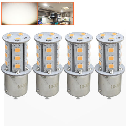 Leisure LED 12V RV Interior LED 1156 Bulb Light Replacement Cool White for Ceiling Dome Light 300 Lumen 1.72 Inch (Metal)