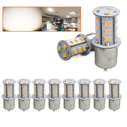 Leisure LED 12V RV Interior LED 1156 Bulb Light Replacement Cool White for Ceiling Dome Light 300 Lumen 1.72 Inch (Metal)