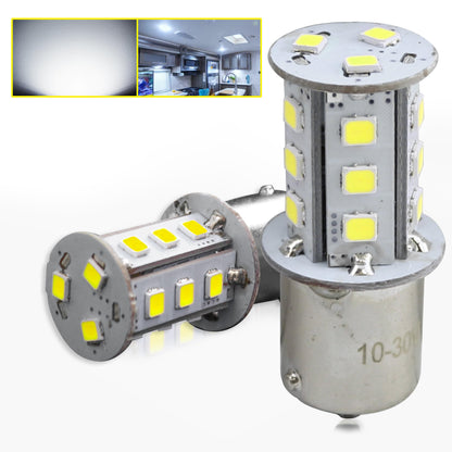 Leisure LED 12V RV Interior LED 1156 Bulb Light Replacement Cool White for Ceiling Dome Light 300 Lumen 1.72 Inch (Metal)