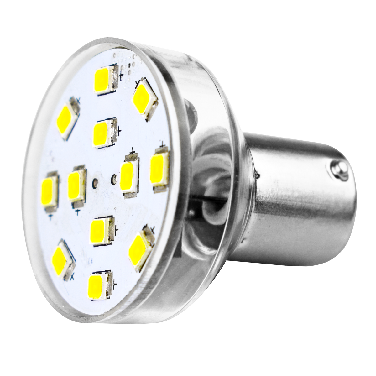 Leisure LED 12V RV Interior LED 1156 Bulb Light Replacement Cool White for Ceiling Dome Light 250 Lumen 1.43 Inch (Metal)