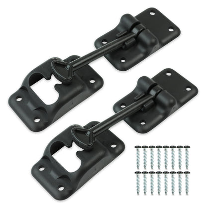 Leisure Coachworks RV Baggage Door Catch Holds Compartment Doors Open T Style 4 Inch (Black)