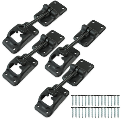 Leisure Coachworks RV Baggage Door Catch Holds Compartment Doors Open T Style 4 Inch (Black)
