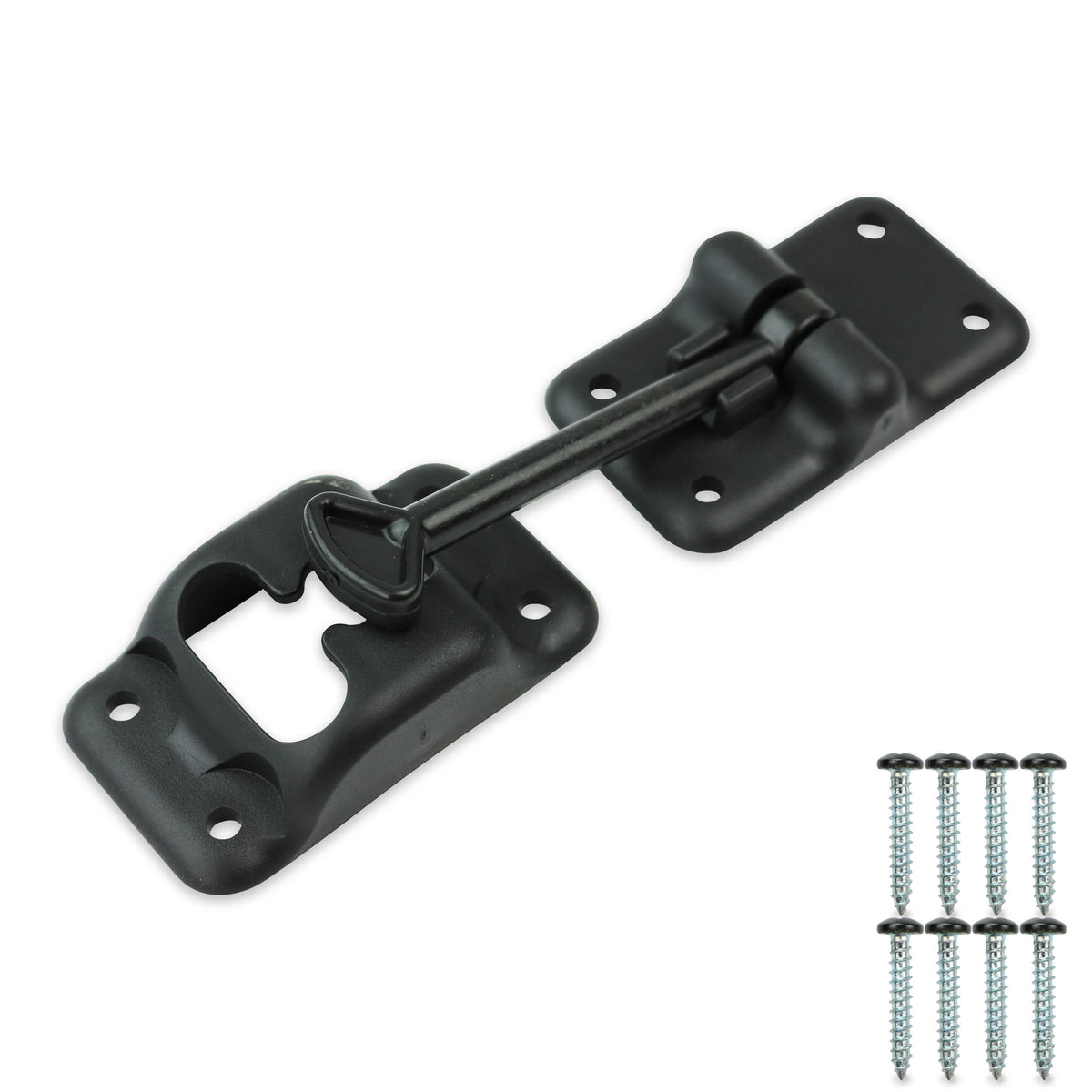 Leisure Coachworks RV Baggage Door Catch Holds Compartment Doors Open T Style 4 Inch (Black)