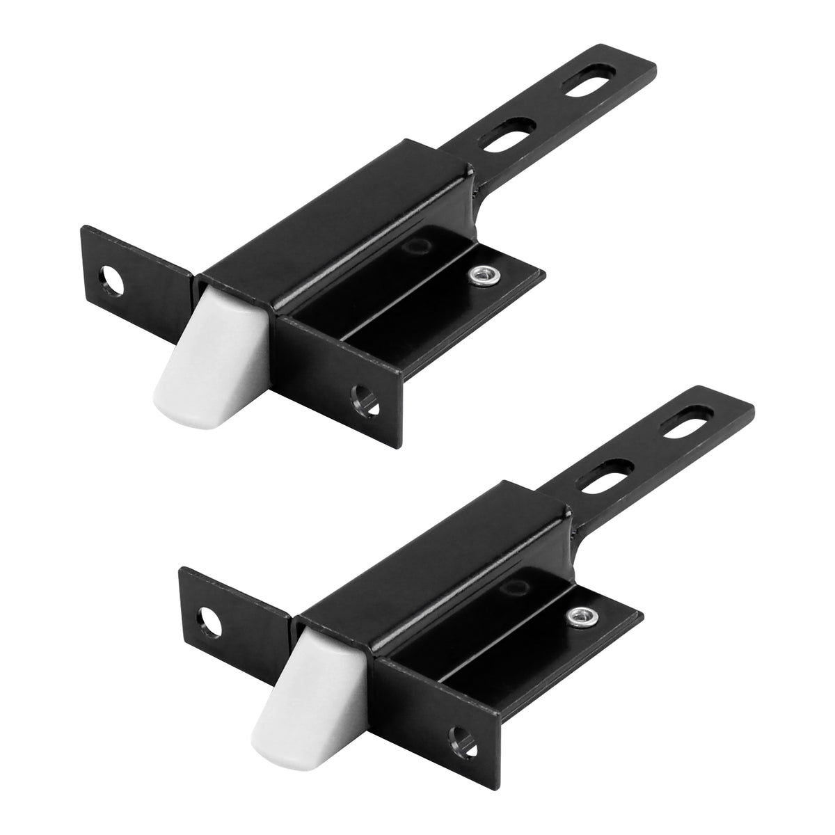 Leisure Coachworks RV Baggage Door Latch for E521 Compartment Doors with Plunger Catch 2 Inch C-to-C (Black)