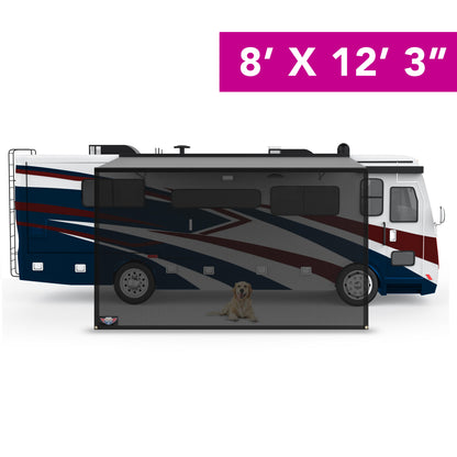 Leisure Coachworks RV Exterior Sun Shade Kit for Awning Mesh Screen (Black)
