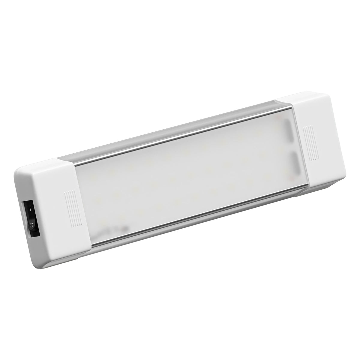 Leisure LED 12V RV Interior LED Ceiling Light Rectangle Natural White On Off Switch 720 Lumen 10.6 Inch (Grey)