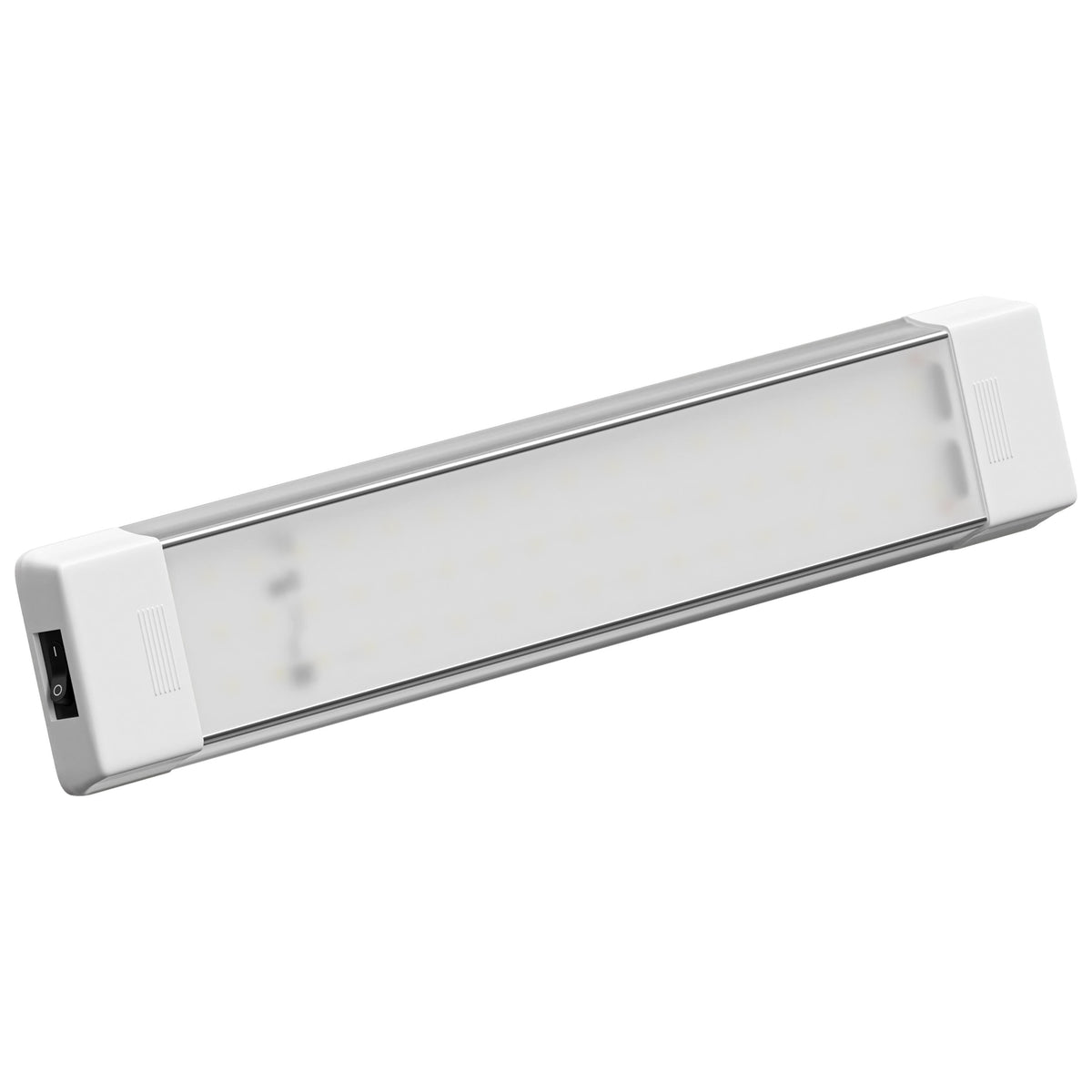 Leisure LED 12V RV Interior LED Ceiling Light Rectangle Natural White On Off Switch 720 Lumen 10.6 Inch (Grey)