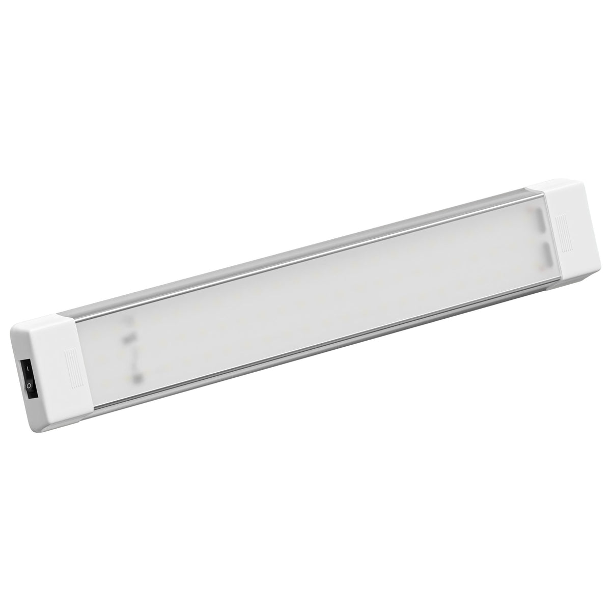 Leisure LED 12V RV Interior LED Ceiling Light Rectangle Natural White On Off Switch 720 Lumen 10.6 Inch (Grey)
