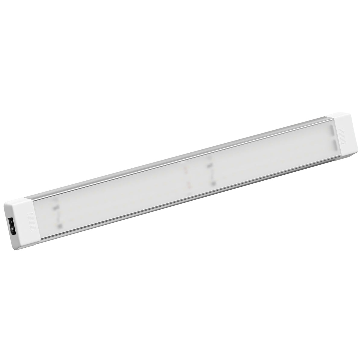 Leisure LED 12V RV Interior LED Ceiling Light Rectangle Natural White On Off Switch 720 Lumen 10.6 Inch (Grey)