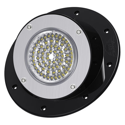 Leisure LED 12V RV Exterior LED Warrior Flood Light Round Cool White Surface Mount 1100 Lumen 8 Inch (White)