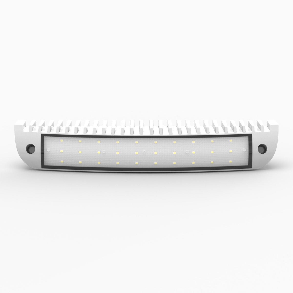 Leisure LED 12V RV Exterior LED Utility Porch Light Cool White 2500 Lumen Curved Aluminum Housing 12.2 Inch (White)