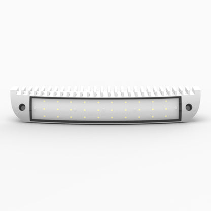 Leisure LED 12V RV Exterior LED Utility Porch Light Cool White 2500 Lumen Curved Aluminum Housing 12.2 Inch (White)