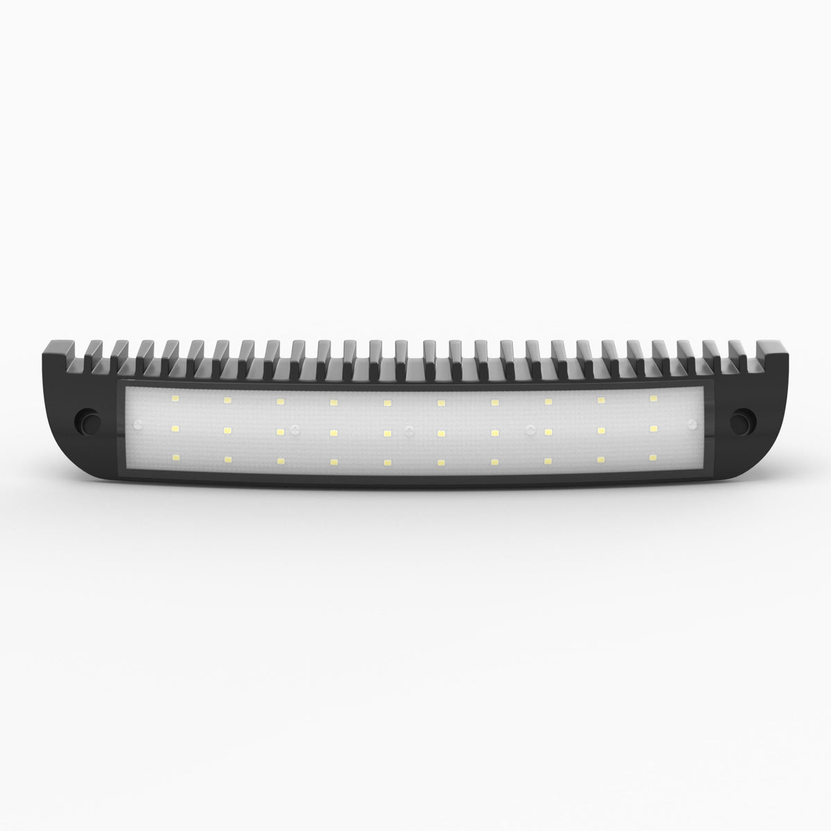 Leisure LED 12V RV Exterior LED Utility Porch Light Cool White 2500 Lumen Curved Aluminum Housing 12.2 Inch (White)