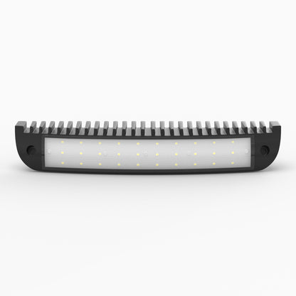 Leisure LED 12V RV Exterior LED Utility Porch Light Cool White 2500 Lumen Curved Aluminum Housing 12.2 Inch (White)