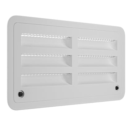 Leisure Coachworks RV Refrigerator Upper Lower Side Wall Vent Replacement 20 Inch with Mesh Bug Screens (White)