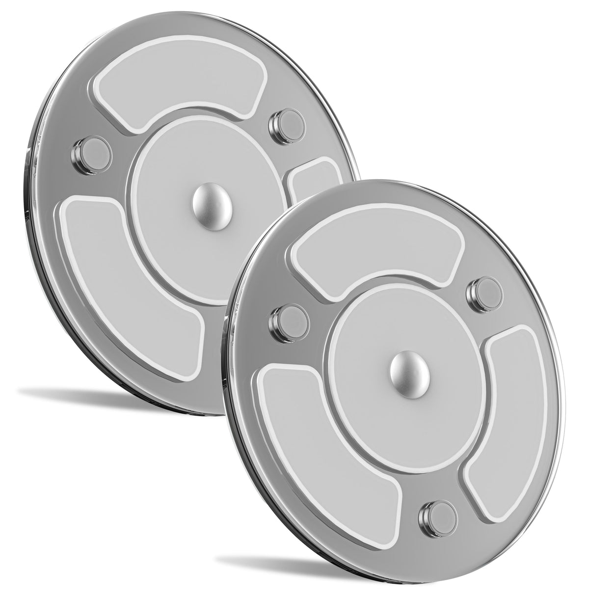 Leisure LED 12V RV Interior LED Surface Mount Ceiling Light Multi-Color Touch Switch 4 Inch (Chrome)