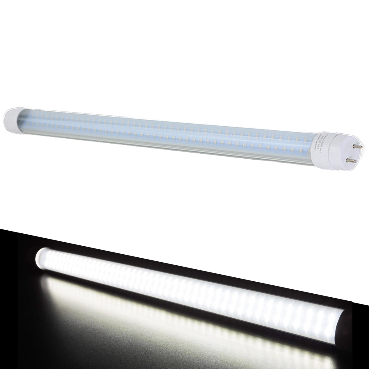 Leisure LED 12V RV Interior LED Tube Light T8 Cool White with Clear Lens 600 Lumen 18 Inch (White)
